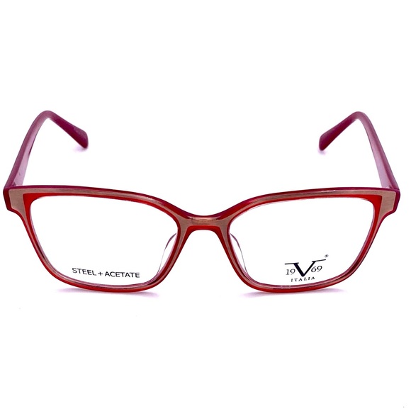 Versace 1969 Eyeglasses Acetate & Steel inRed & Matt Gold New from Optician’s - Picture 3 of 12